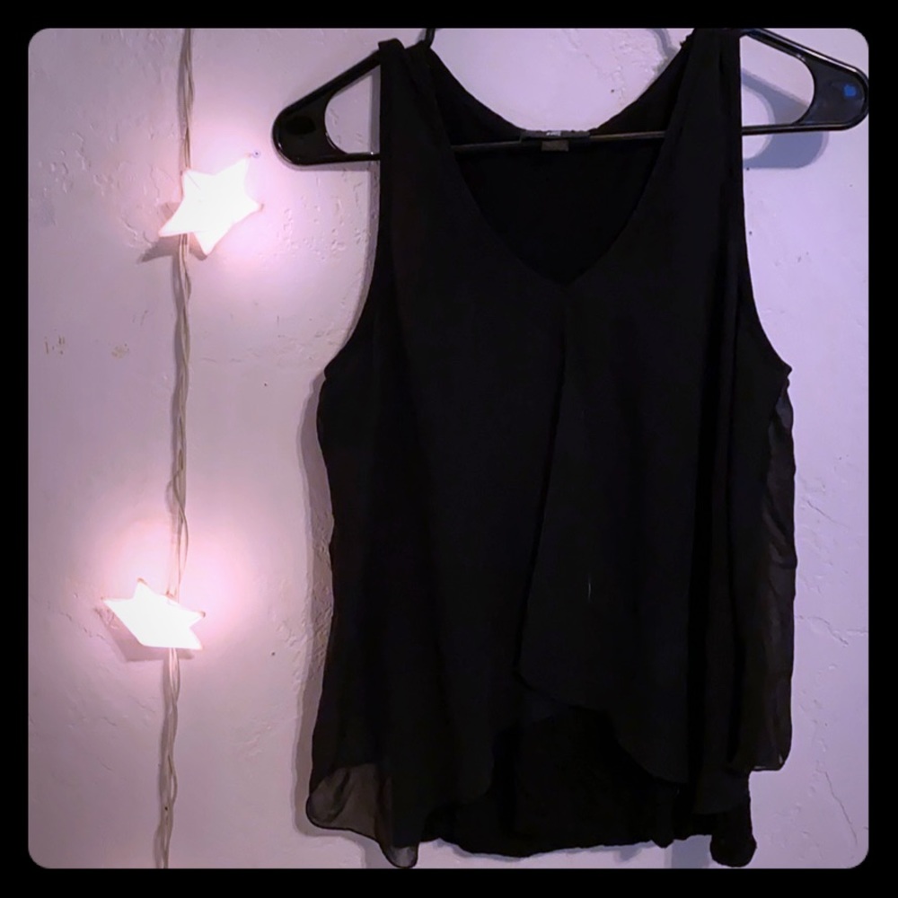 Black flowy top